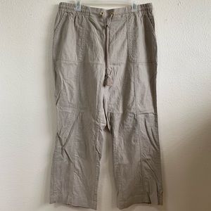 Cato linen blend light brown/tan pants